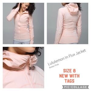 Lululemon In Flux jacket size 8 New pink BPNK reversible  rare NWT
